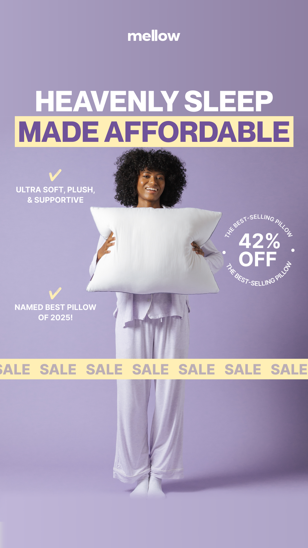 Mellow Sleep Cloud Pillow Facebook ad