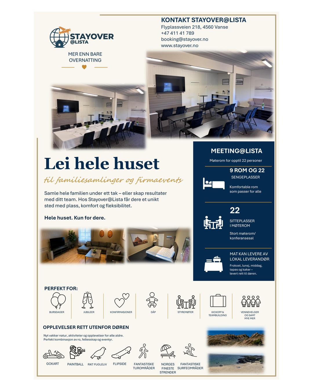 Stayover Lista Facebook ad: Mer enn bare et sted å sove.