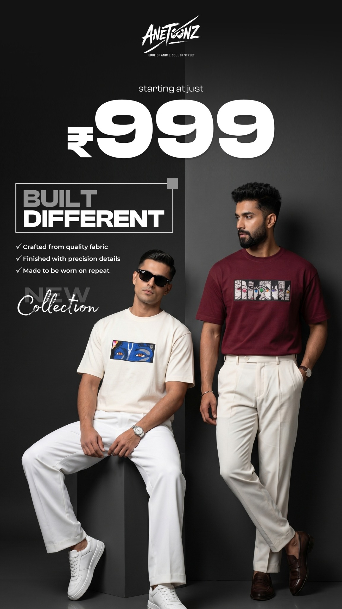 Anetoonz Facebook ad: Bestselling Anime Tees Starting From ₹999