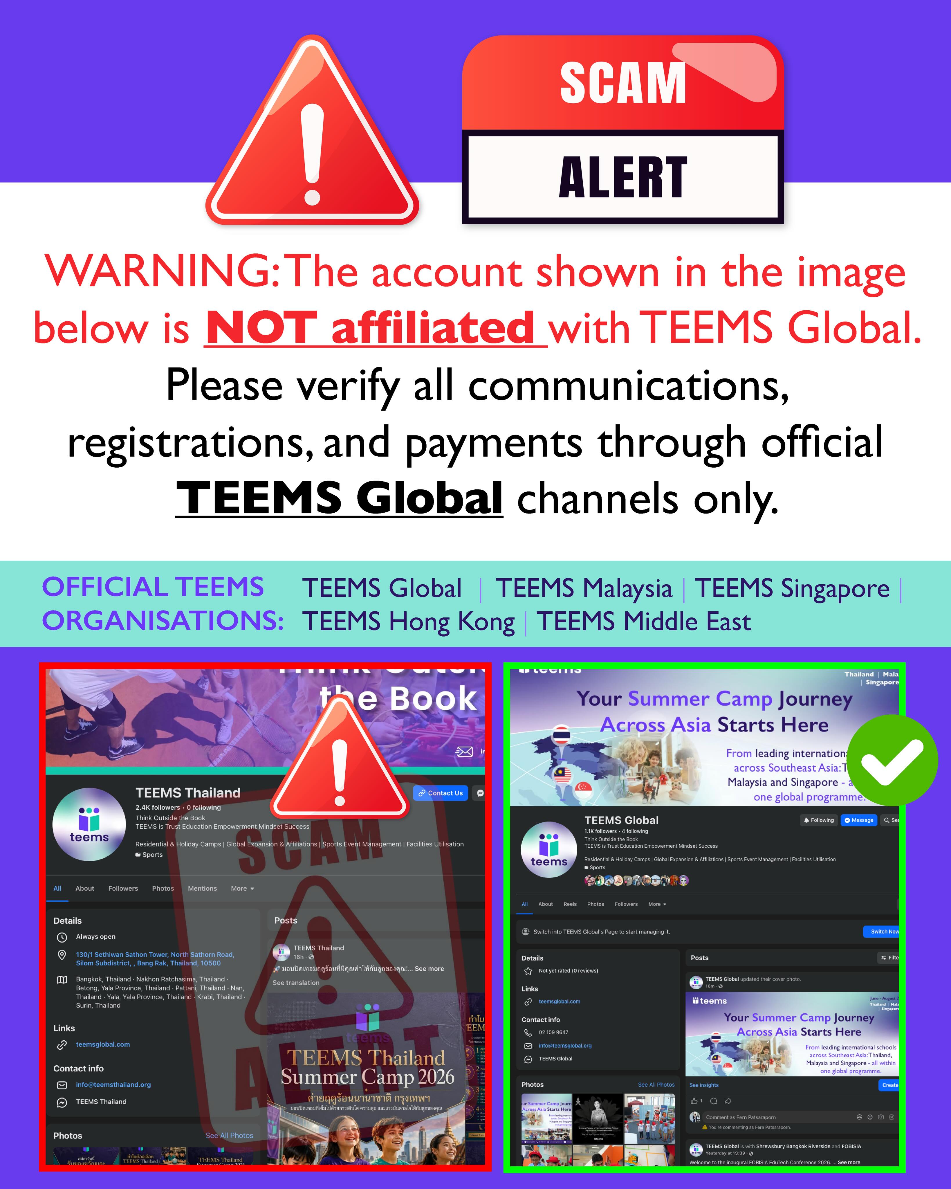 TEEMS Global Facebook ad: IMPORTANT SECURITY NOTICE