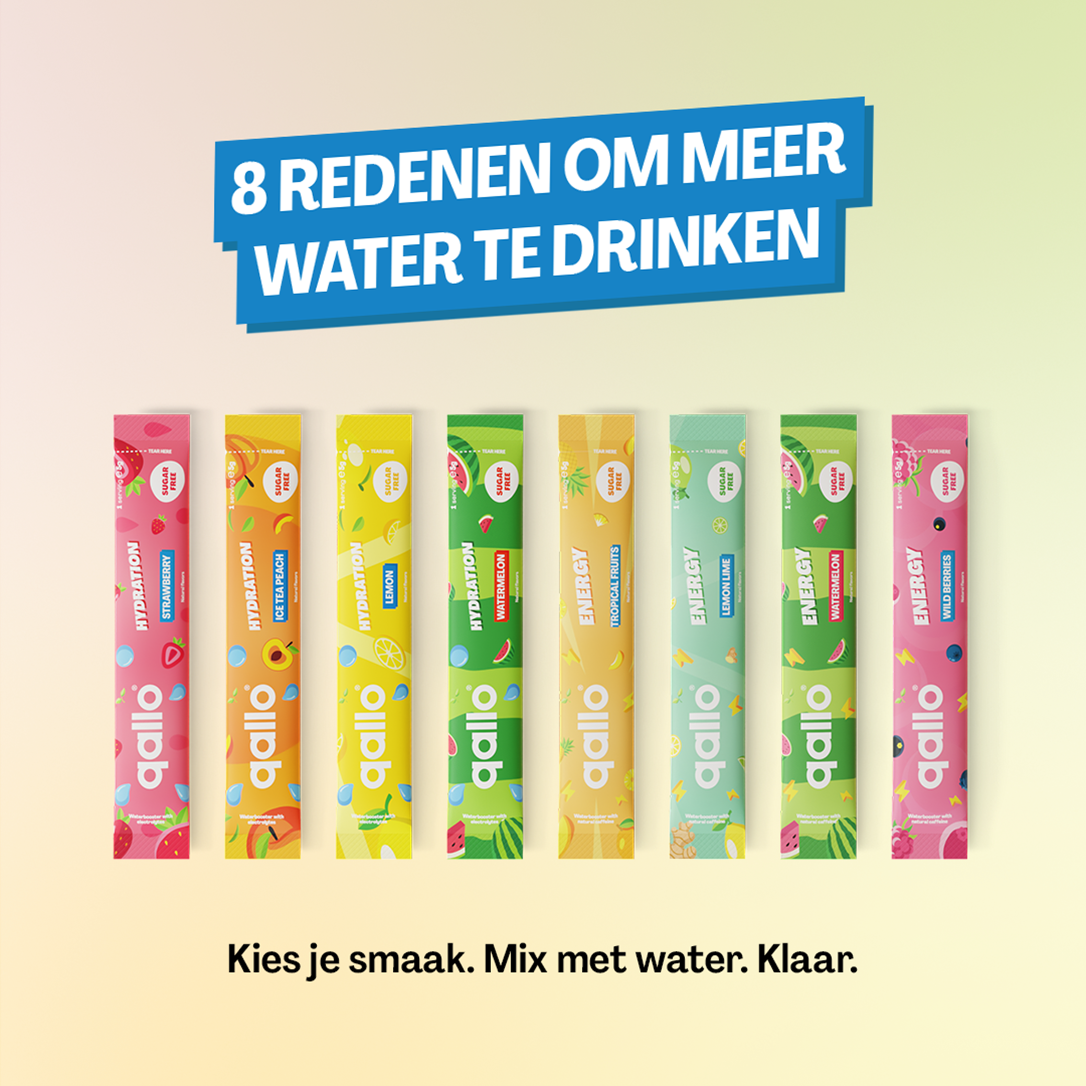 Qallo Facebook ad: Geef je water een boost met Qallo