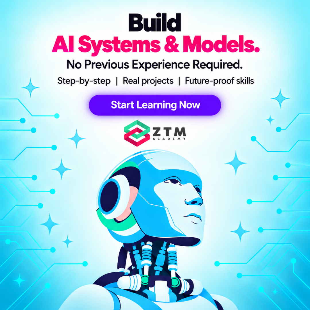 Zero To Mastery Facebook ad: Don’t Just Use AI. Build It.