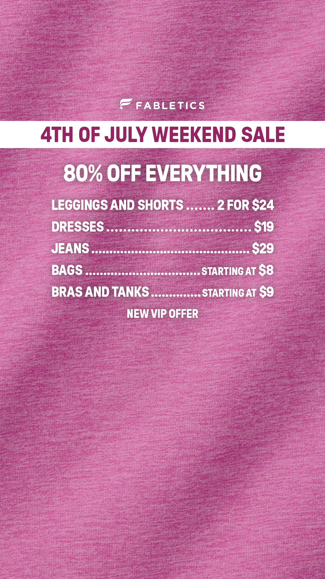 Fabletics Facebook ad