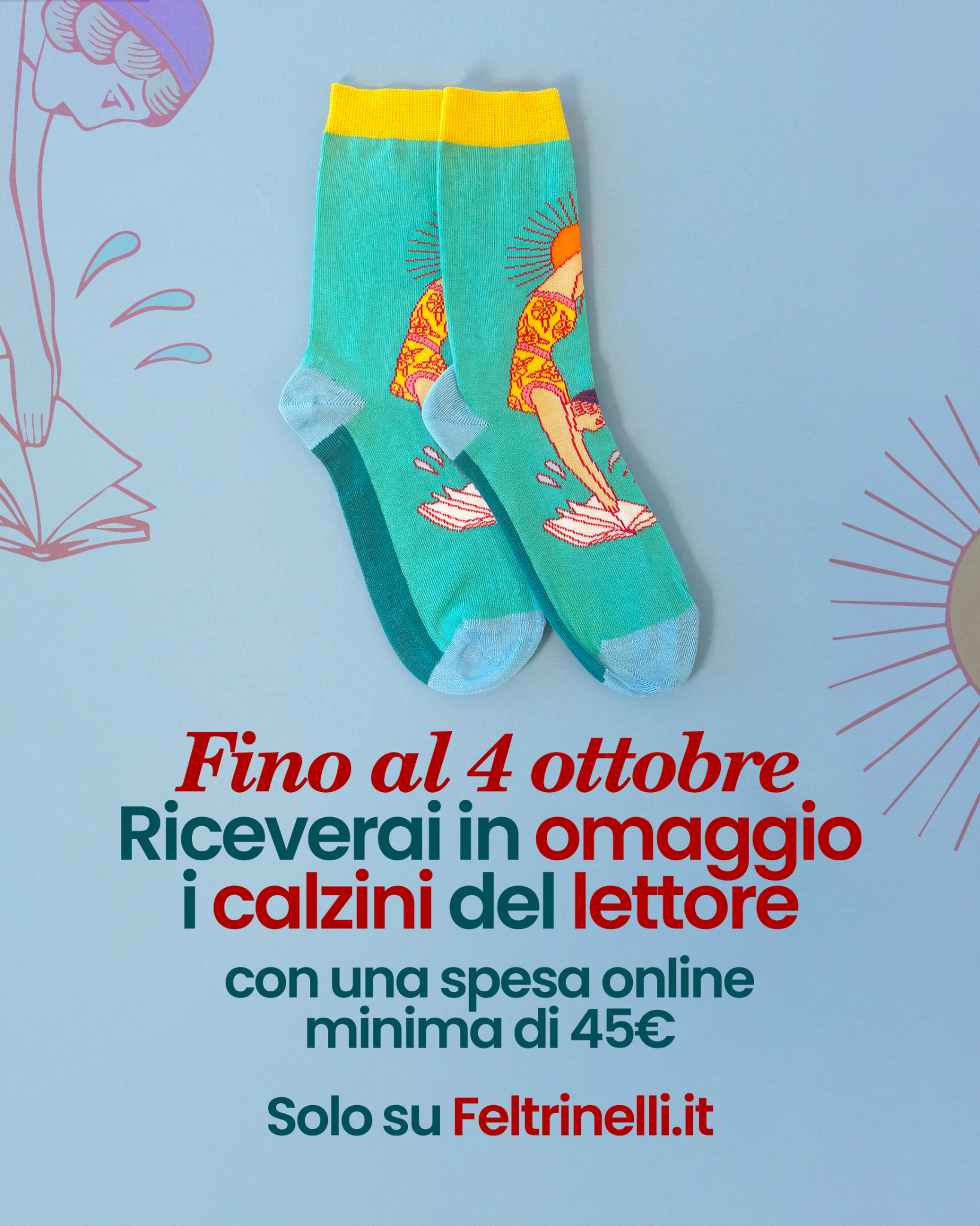 Feltrinelli Librerie Facebook ad: I calzini del lettore