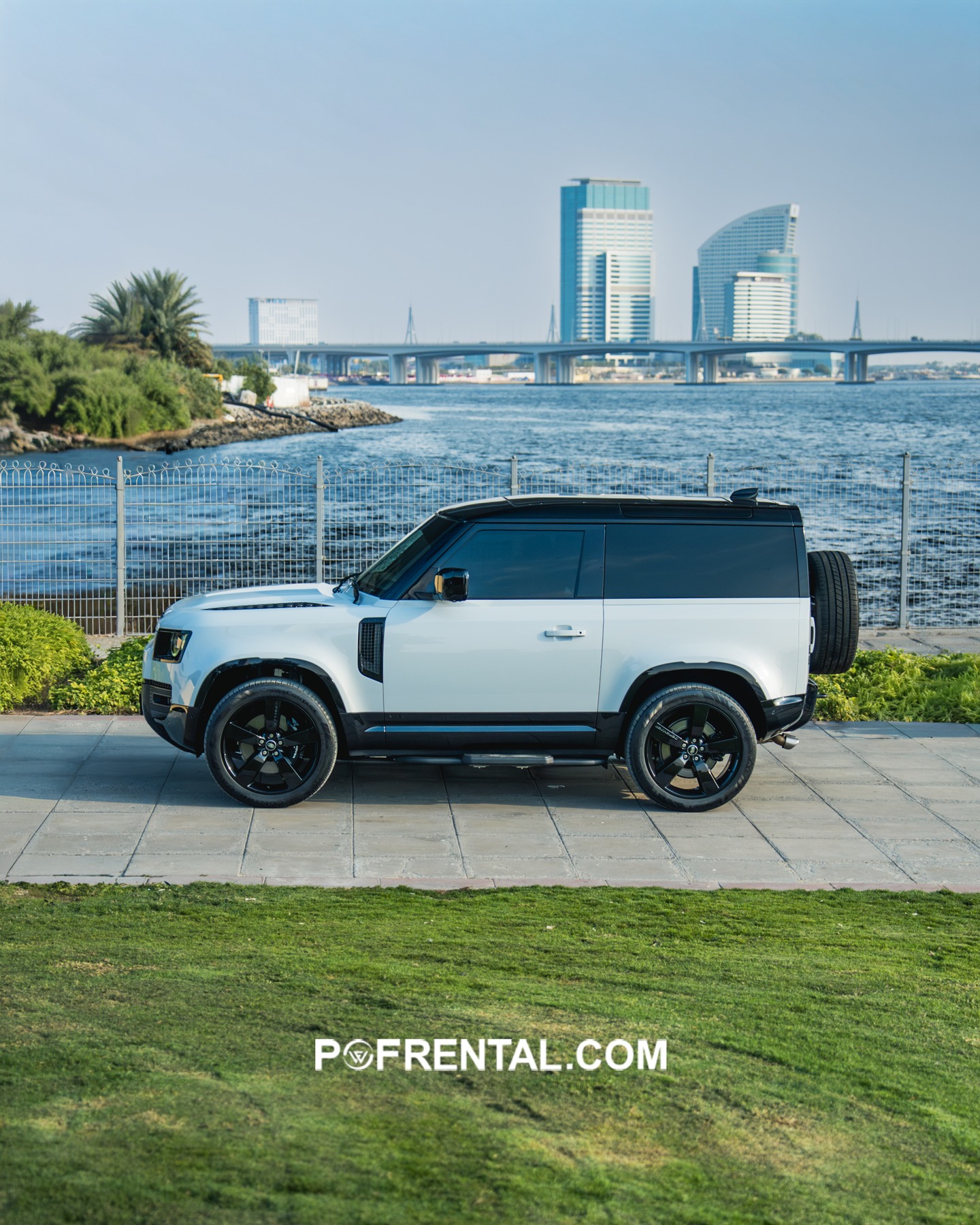 POF Rental - Luxury Car Rental Dubai Facebook ad: 𝐋𝐚𝐧𝐝 𝐑𝐨𝐯𝐞𝐫 𝐃𝐞𝐟𝐞𝐧𝐝𝐞𝐫 𝟗𝟎 𝐕𝟖