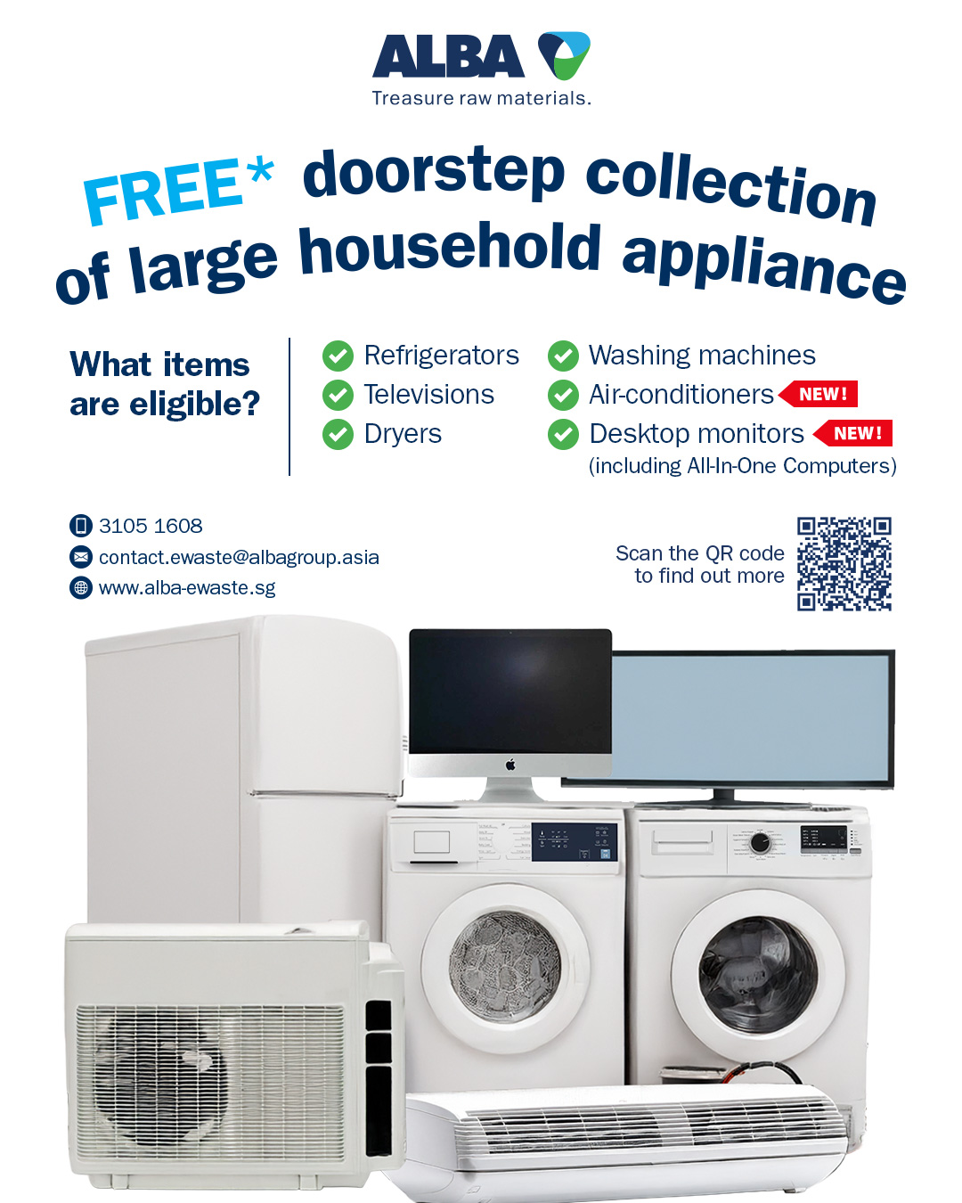 ALBA Singapore Facebook ad: Doorstep Collection, ALBA E-Waste Singapore