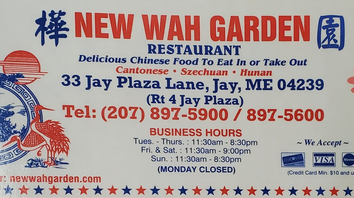 New Wah Garden Facebook ad: TAKE OUT and DINE IN