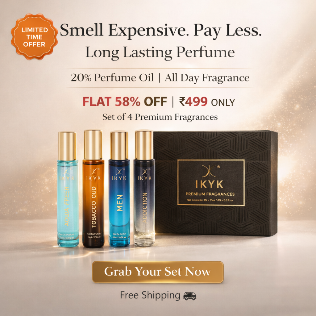 ikyk Perfumes Facebook ad: 4 Premium Perfumes @ ₹499