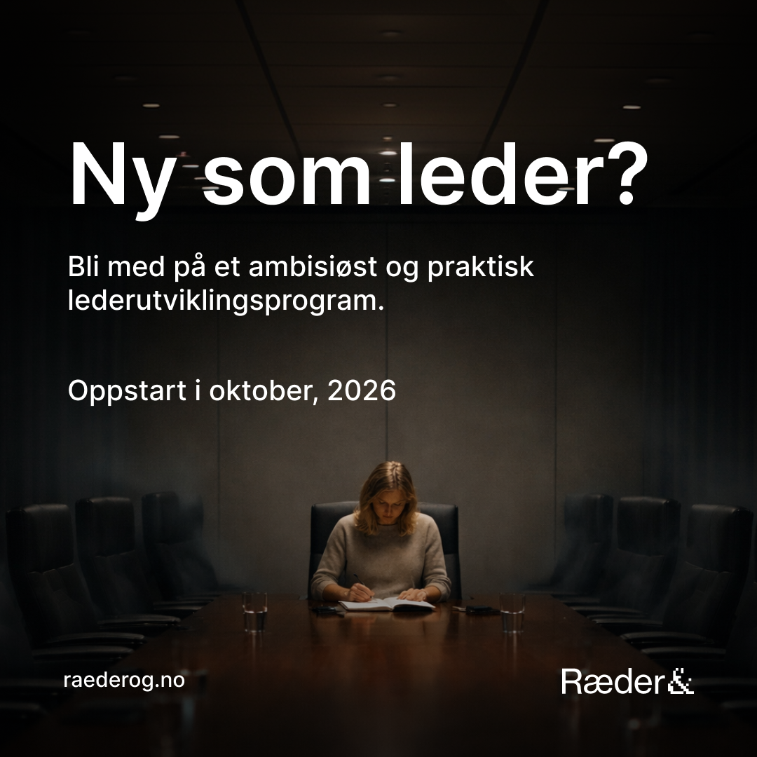 Ræder& Executive Coaching Studio Facebook ad: Ny som leder
