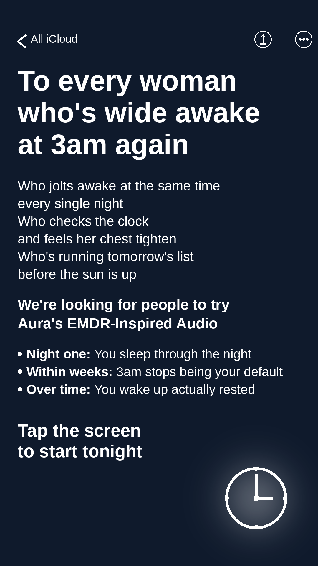 Aura: Find peace every day Facebook ad