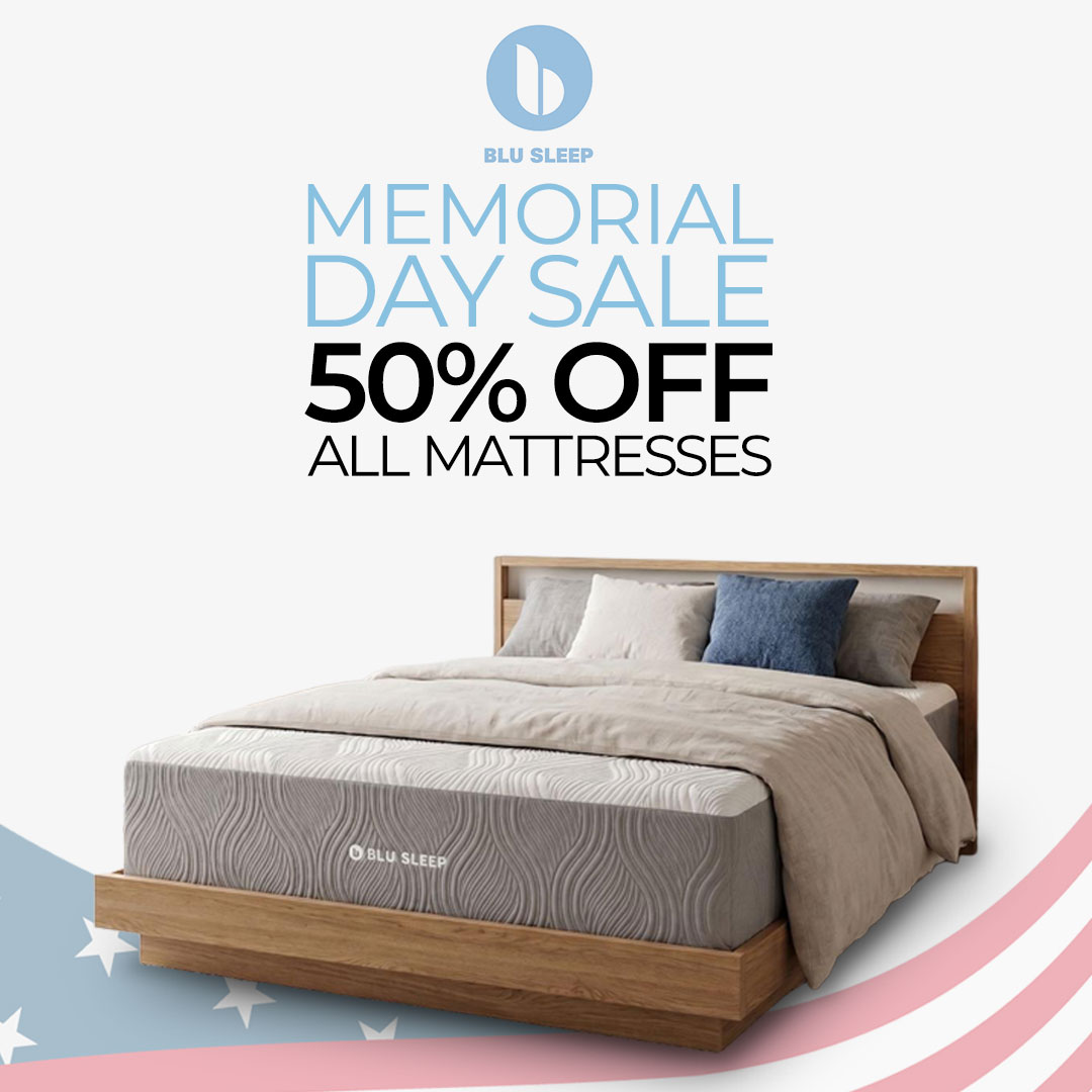 Blu Sleep Facebook ad: Get 50% Off Today!