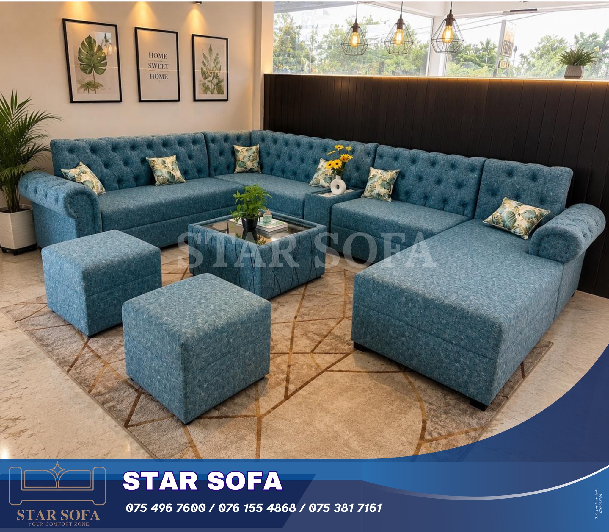 STAR sofa Facebook ad: **ඔබේ ගෙදරට ගැලපෙන Sofa එක තවම හොයනවද?**