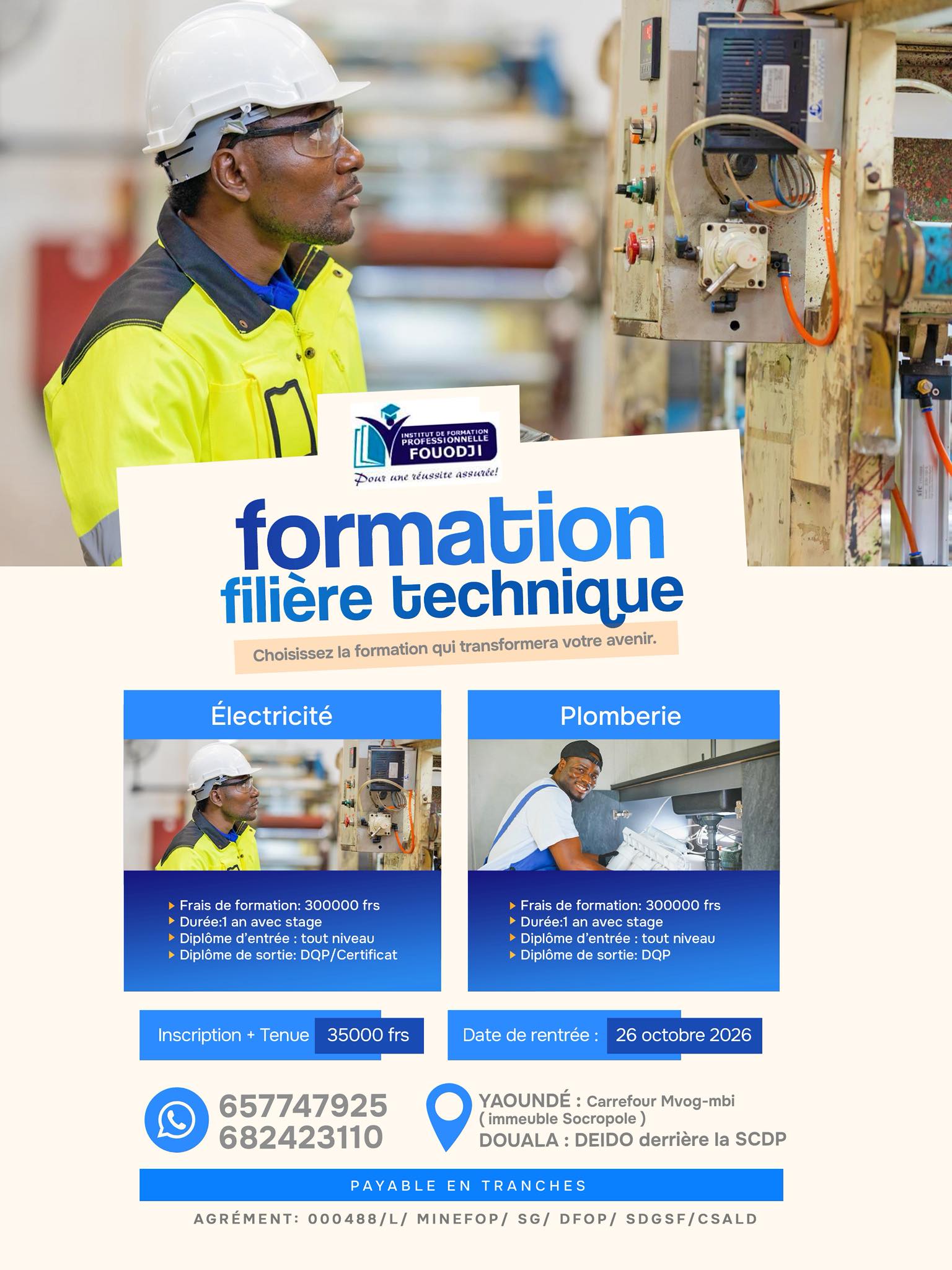 Institut de Formation Professionnelle Fouodji - IFPF Facebook ad