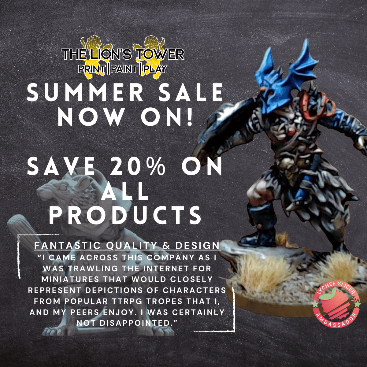 The Lion's Tower Facebook ad: Our Summer Sale is now on!