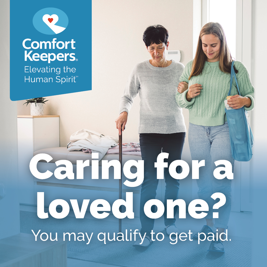 Youngstown Comfort Keepers Facebook ad: Get Paid to Care for a Loved One