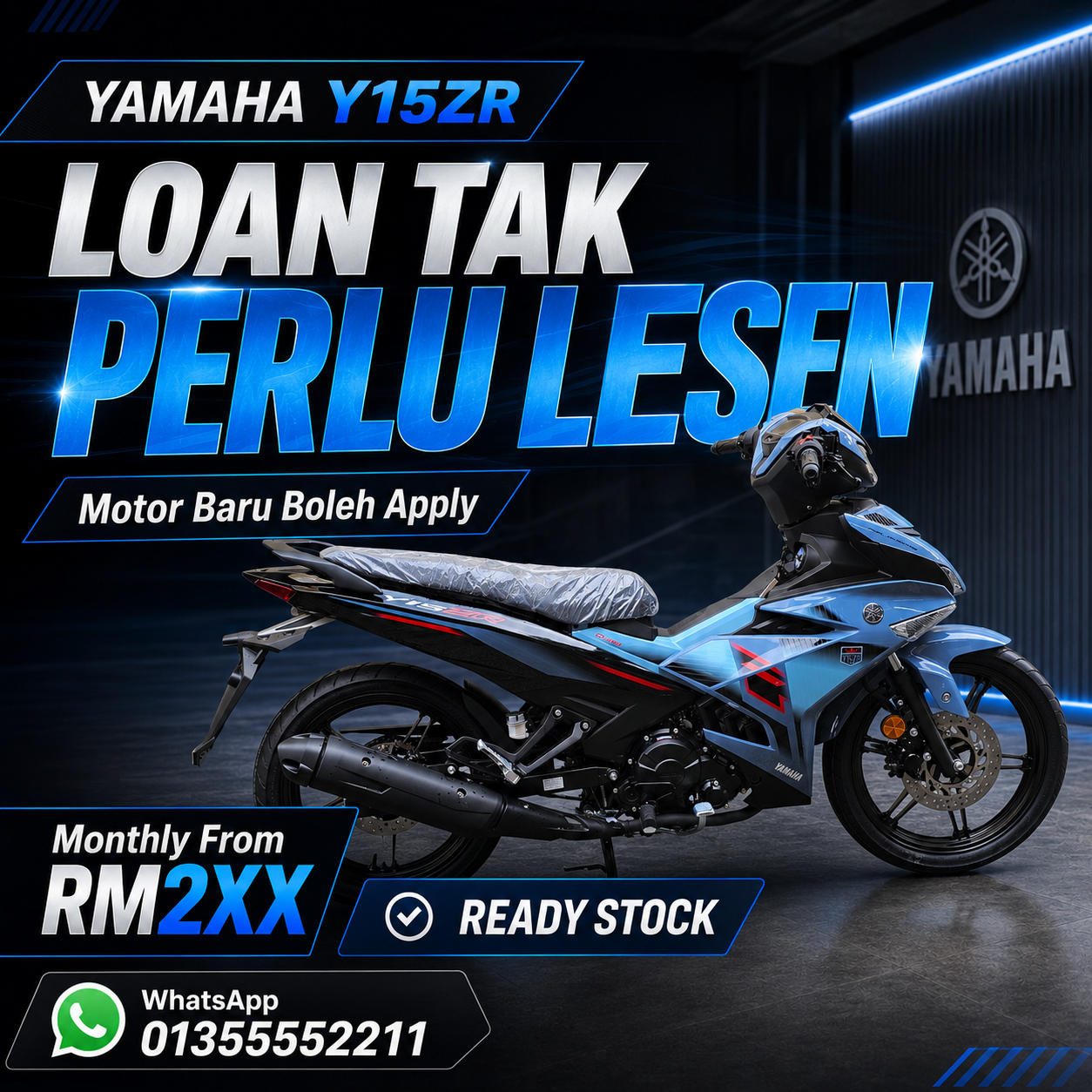 LK BIKES MOTOR Facebook ad: Y15 Murah Sini!