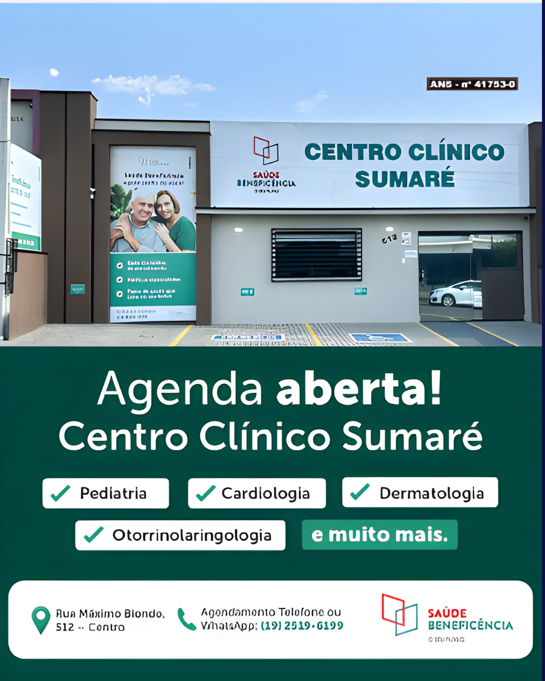 Saúde Beneficência Facebook ad from Jun 3, 2026