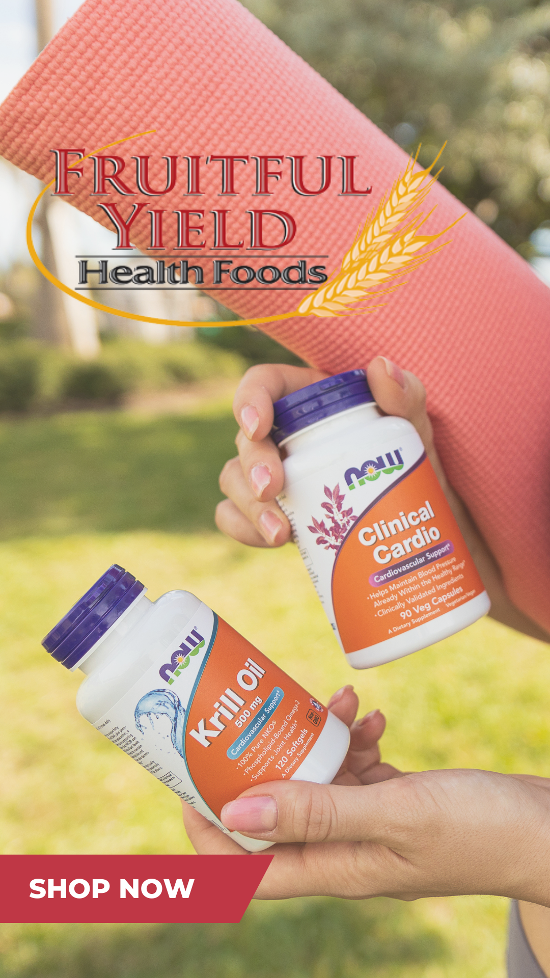 Fruitful Yield Facebook ad: Shop Cardio Supplements