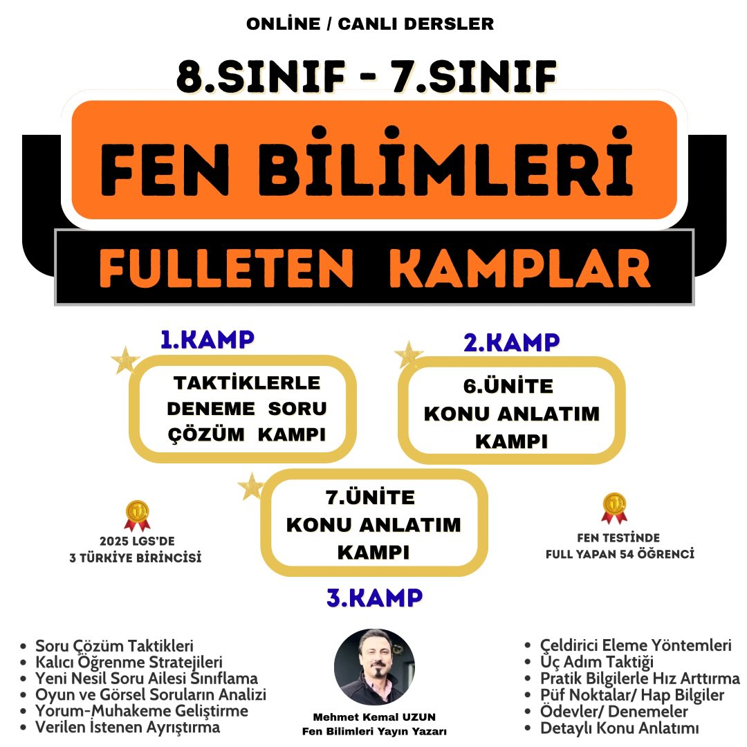 lgs_mehmet_hoca_fen_bilimleri Facebook ad: FULLETEN FEN BİLİMLERİ KAMPLARI BAŞLIYOR