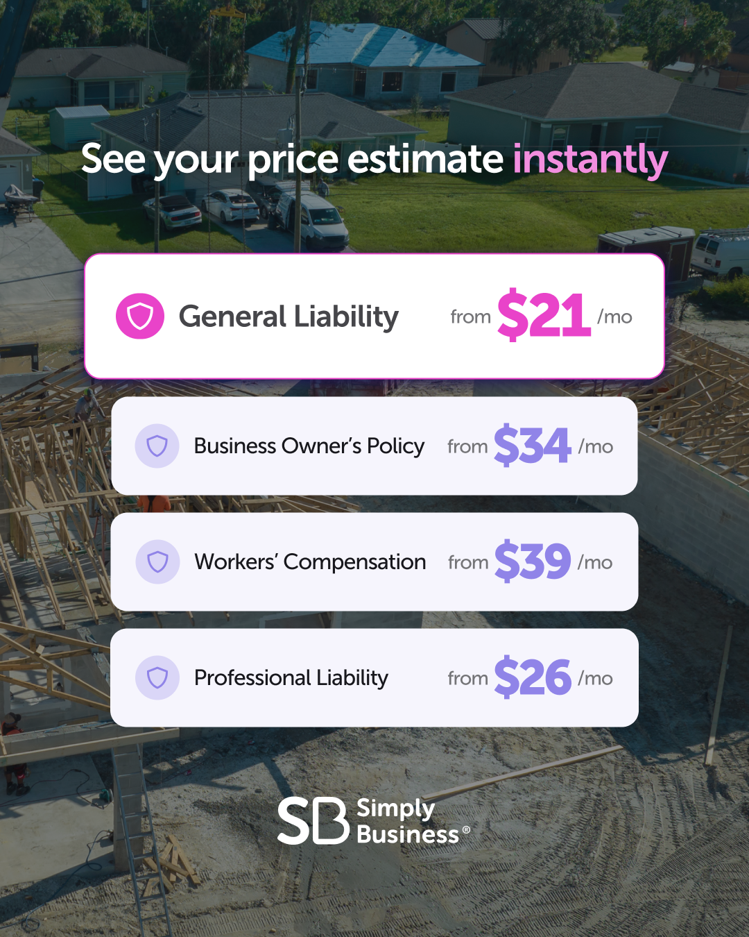 Simply Business US Facebook ad
