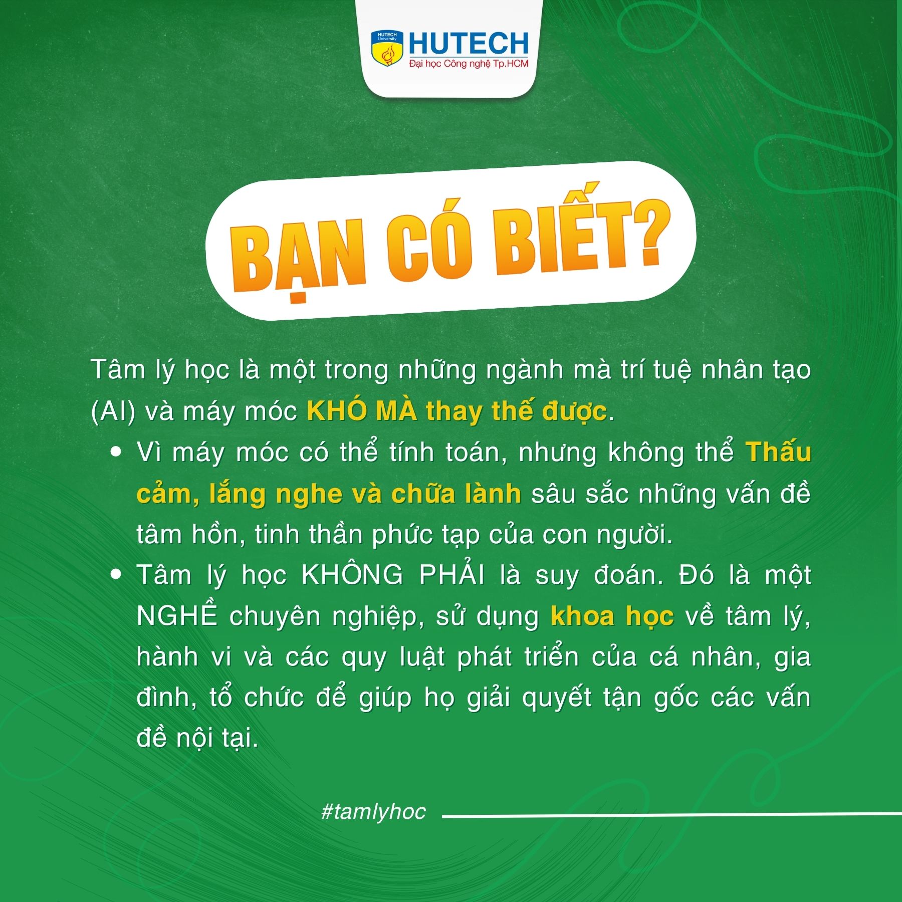Hutech - Tuyển sinh Đào tạo Từ xa Facebook ad: Học Tâm lý học hệ Từ xa của…