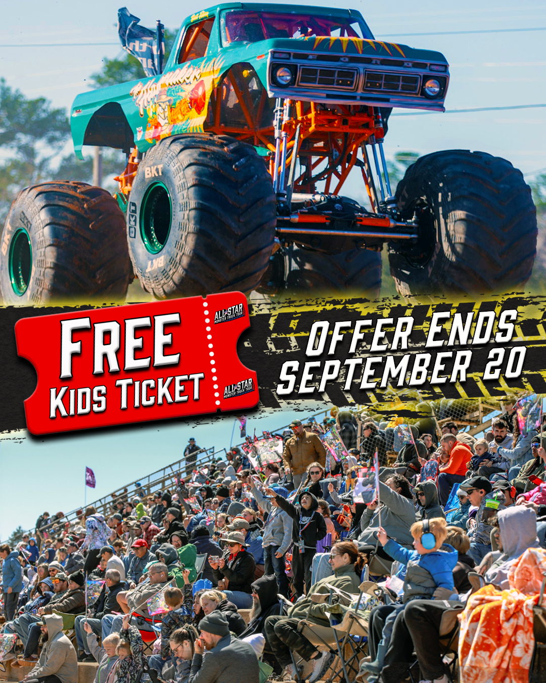 All Star Monster Truck Tour Facebook ad