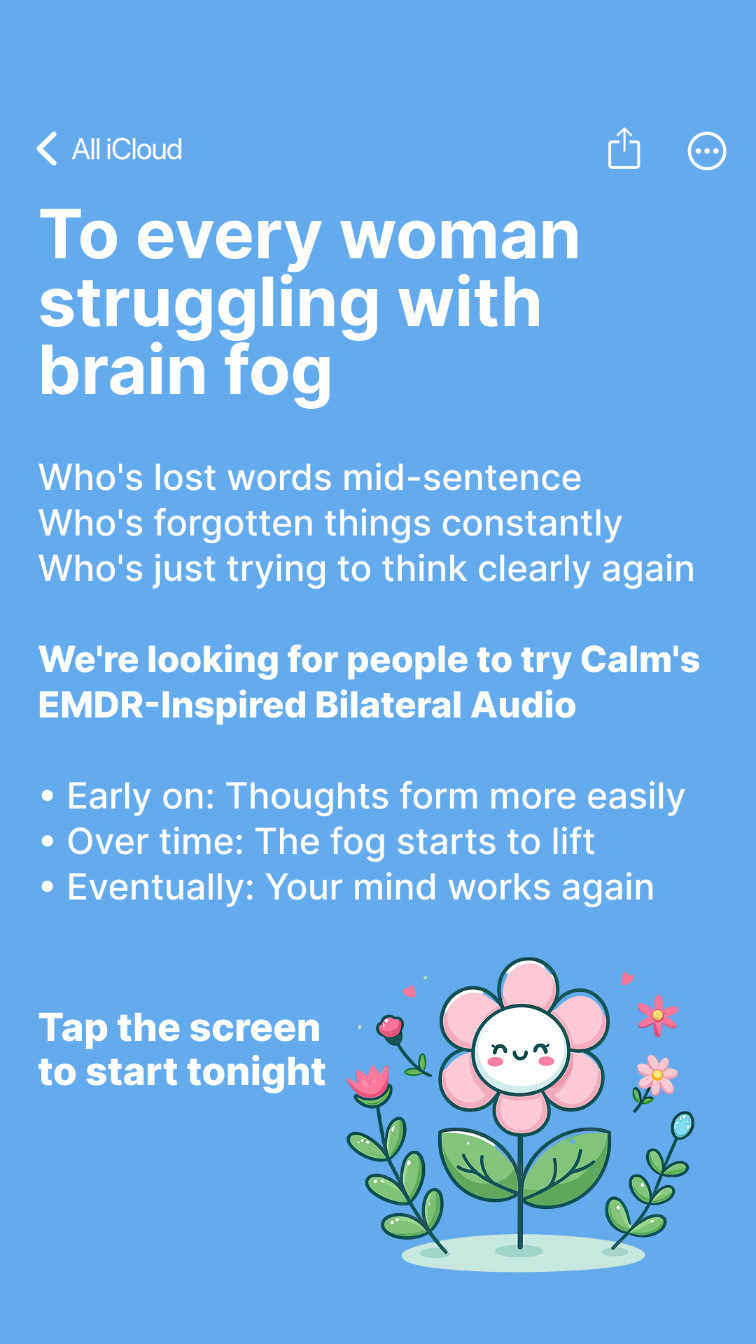 Calm Facebook ad