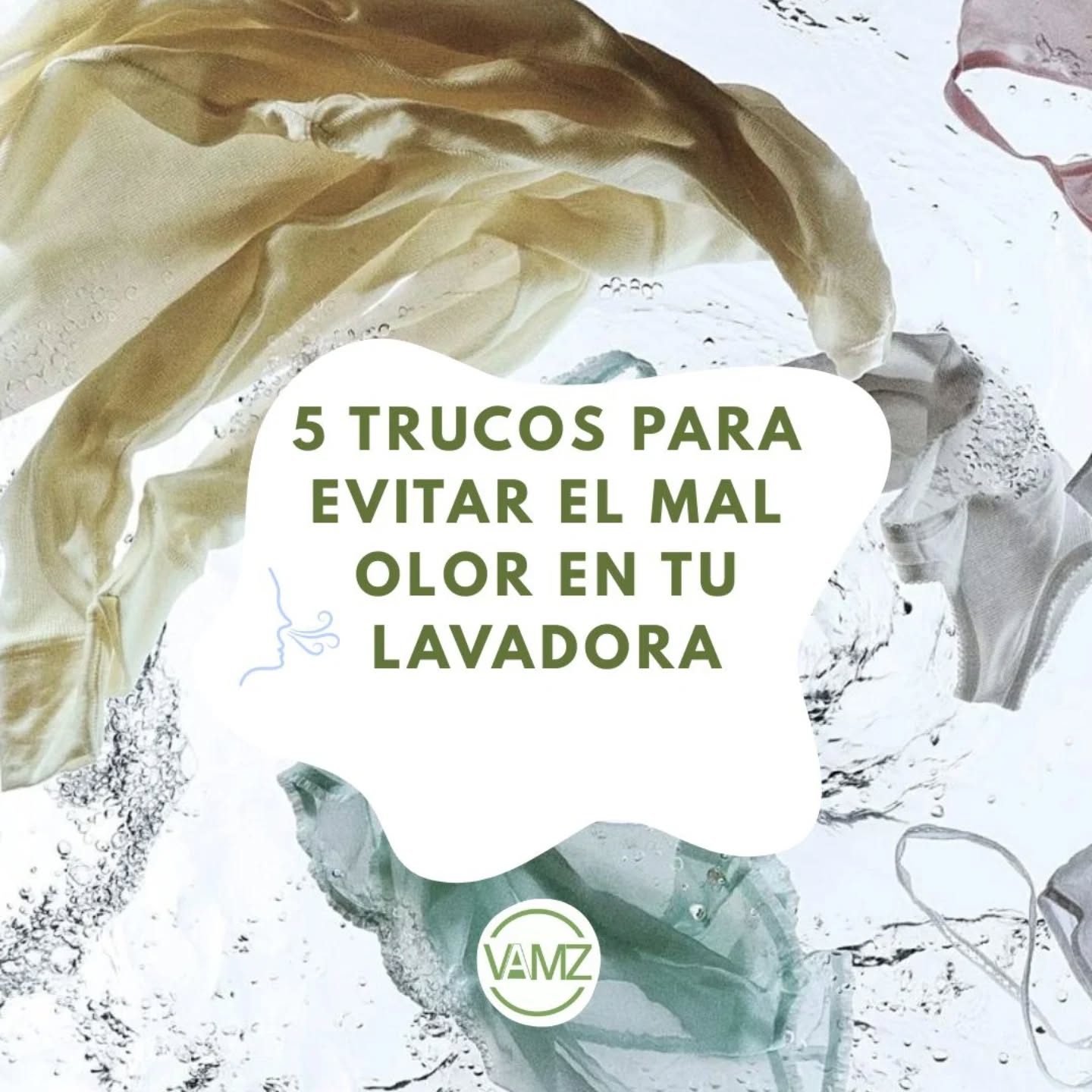 Vamz Shop Facebook ad: ¿Tu lavadora huele mal aunque laves seguido?