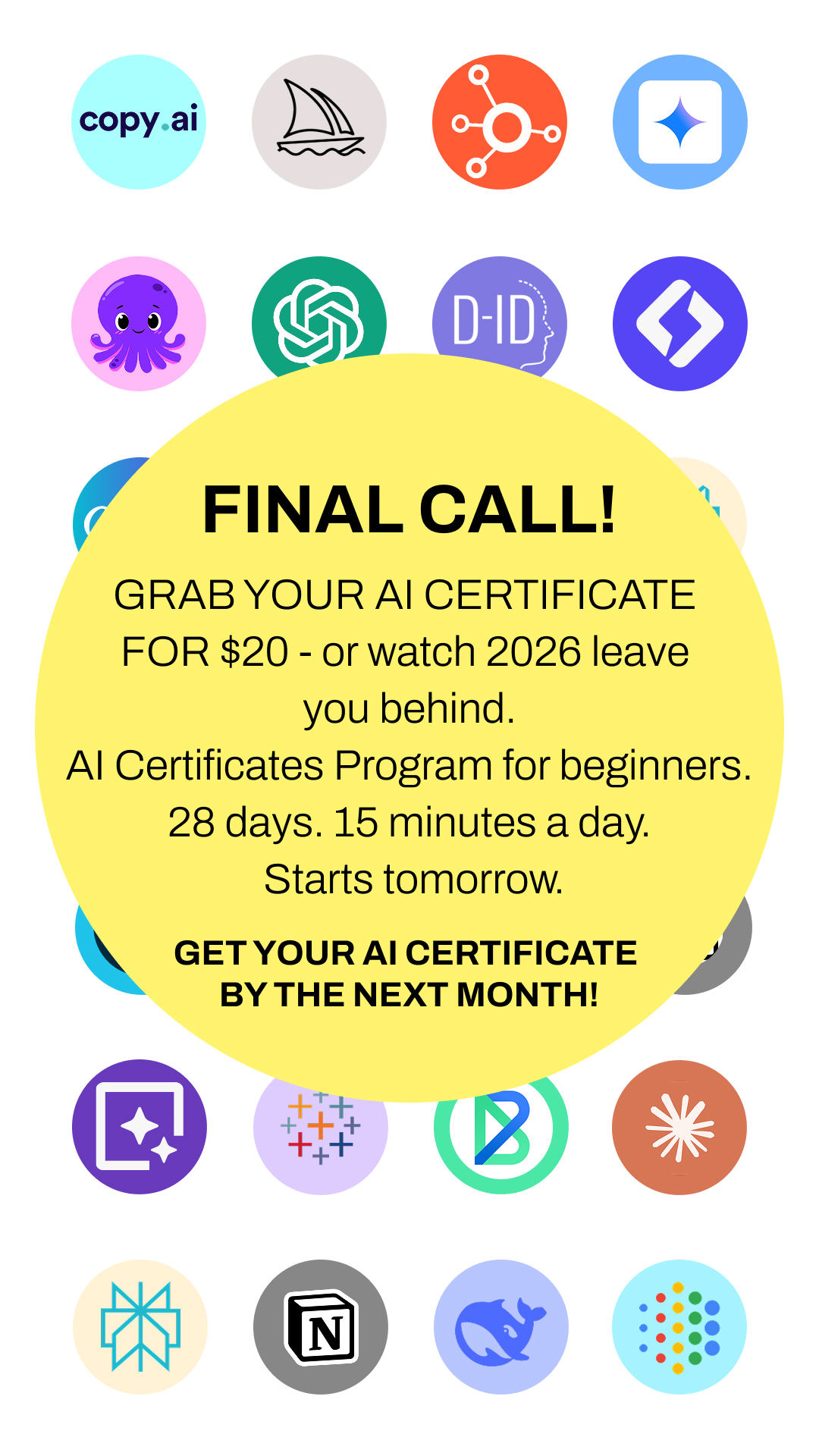 Practical AI Facebook ad