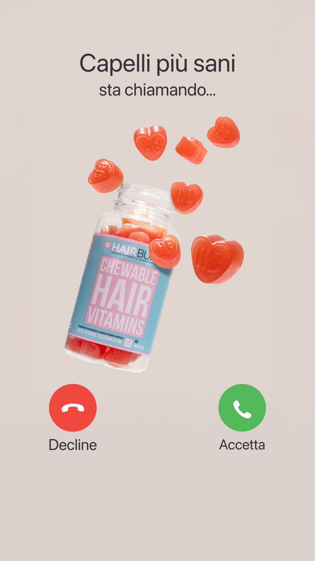 Hairburst Italia Facebook ad