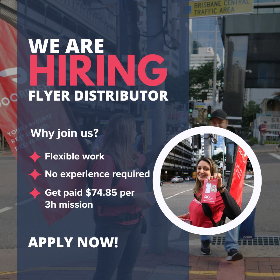 oppizi Facebook ad: Part-Time Flyer Distribution Work in Brisbane