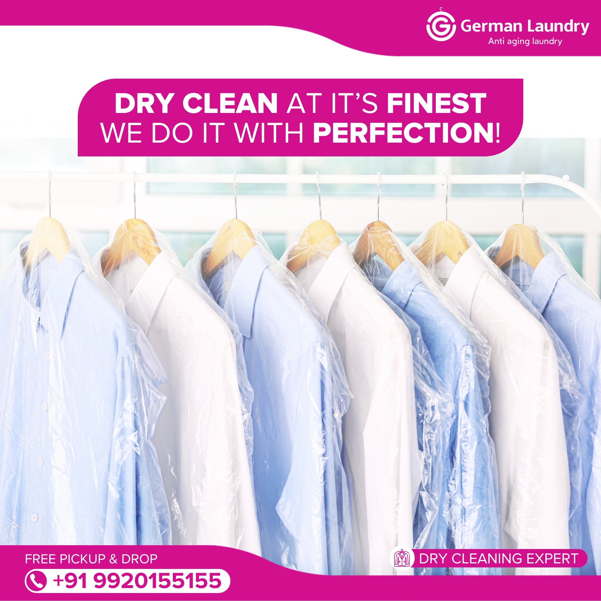 German Laundry Facebook ad: Premium Laundry & Dry Cleaning in Mumbai