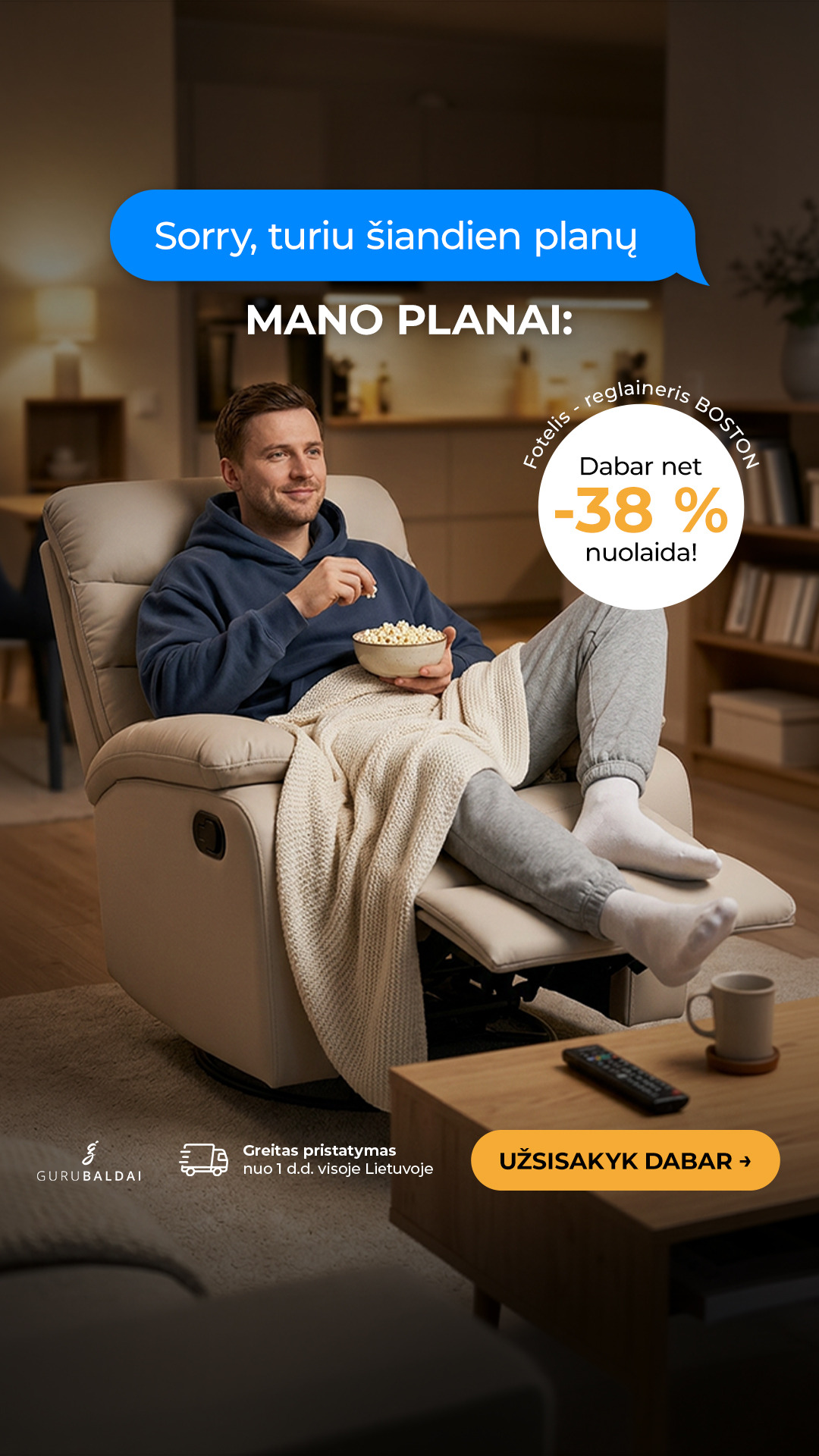 GuruBaldai.lt Facebook ad