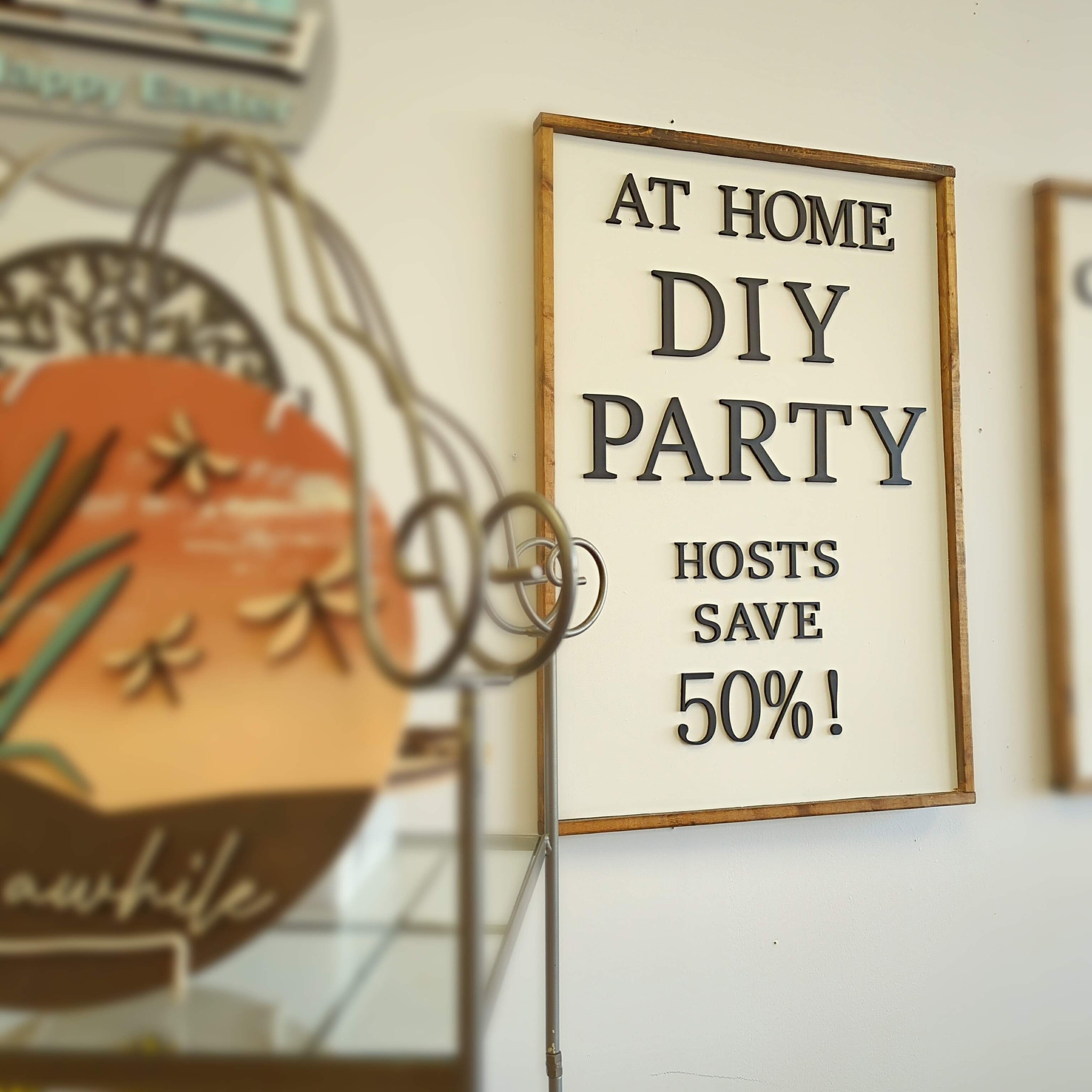 Urban Rustic DIY Studio Facebook ad: Gather your friends.