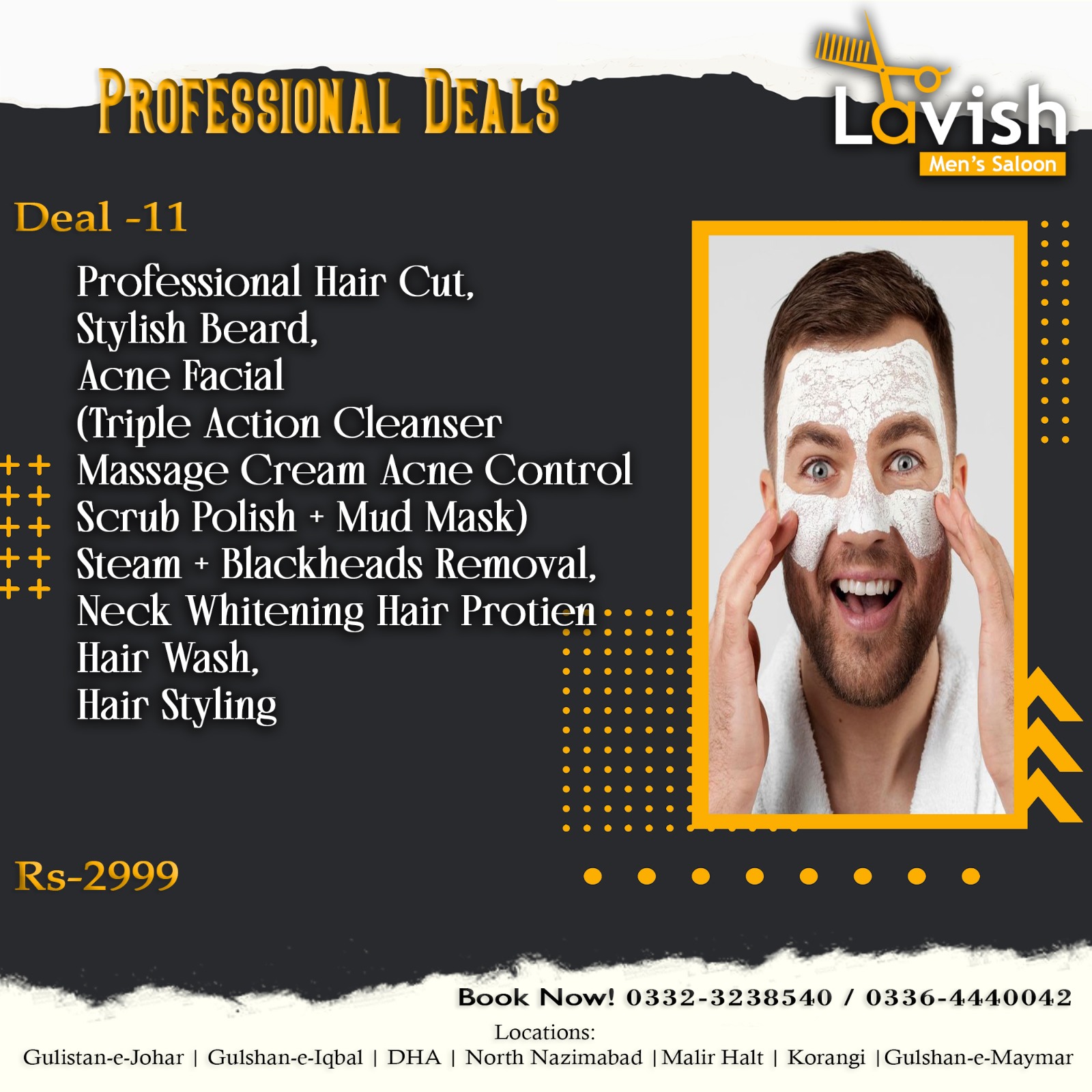 Lavish Men's Salon Facebook ad