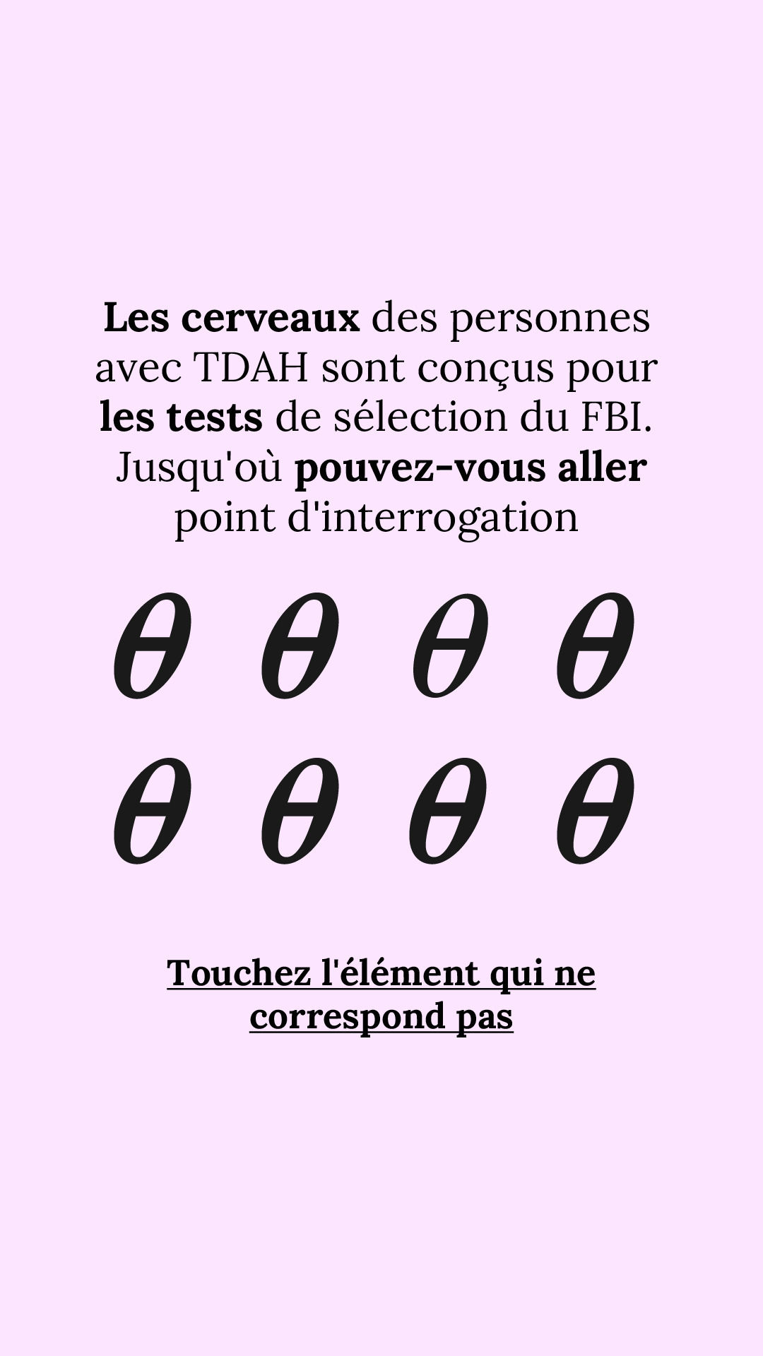 International IQ test Facebook ad