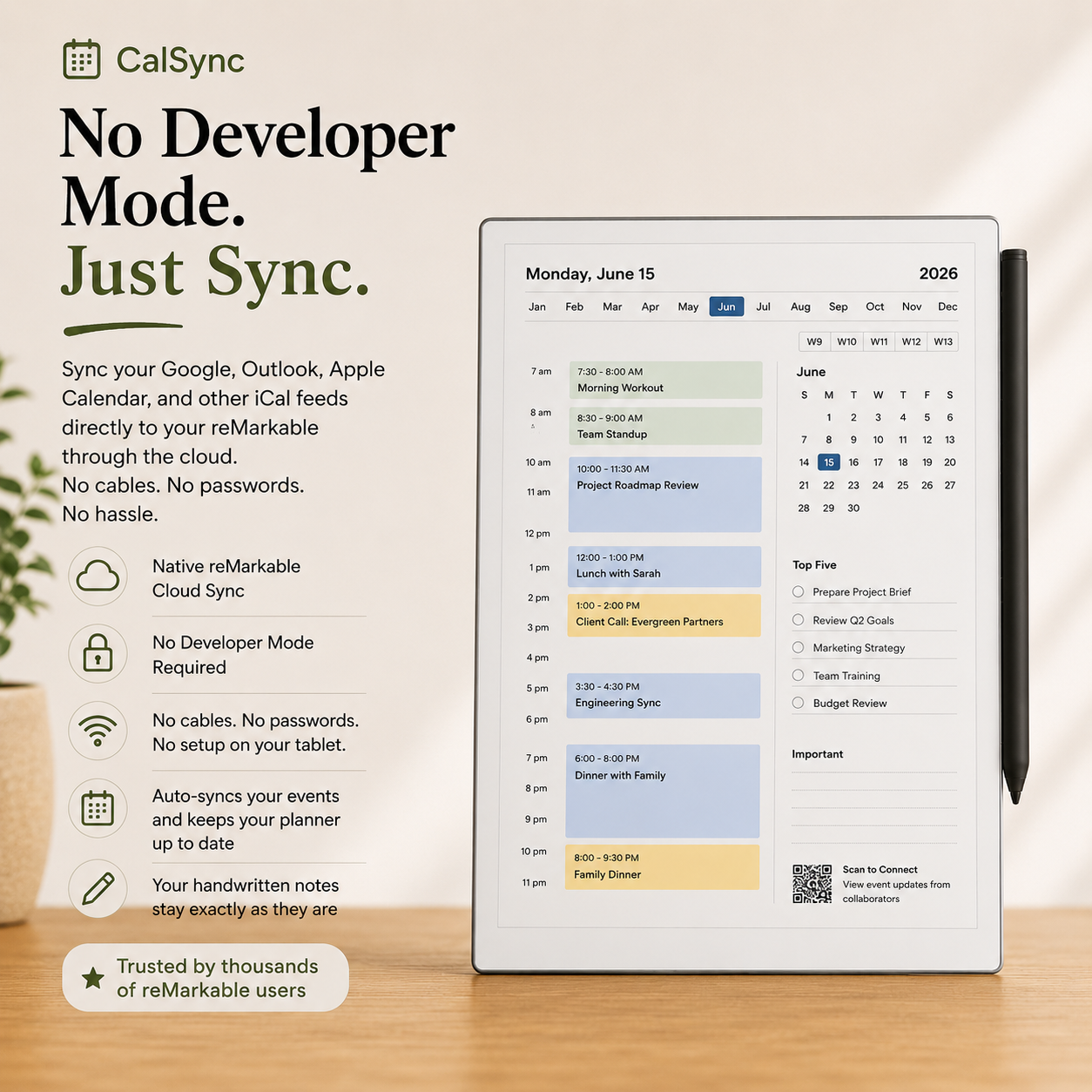 eInkPads Facebook ad: No Developer Mode. Just Sync.