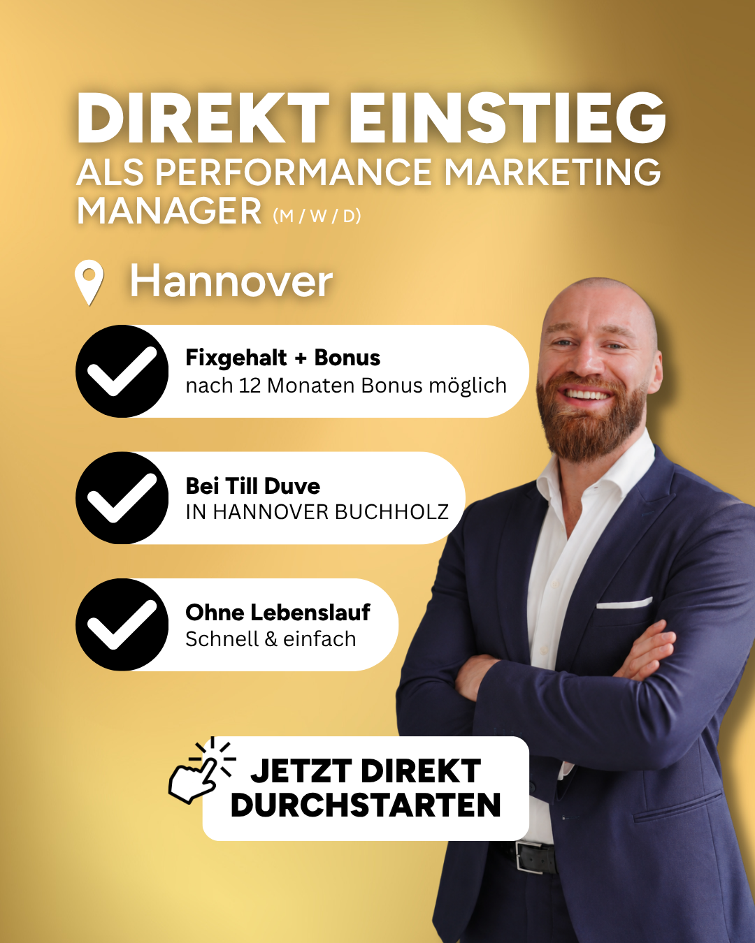 Till Duve Facebook ad: Werde Marketing Manager bei Till Duve!
