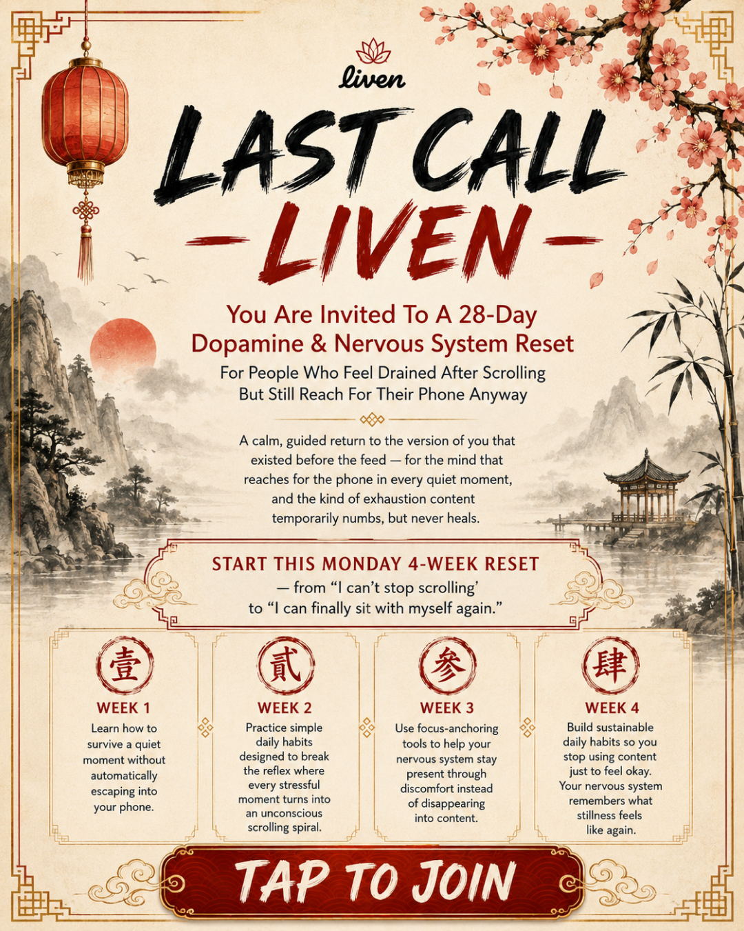 Liven: Self-Discovery Community Facebook ad