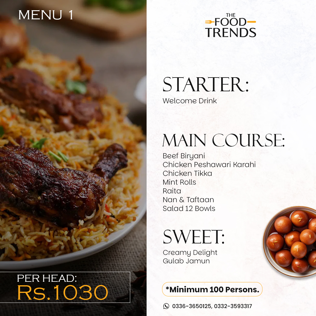 The Food Trends Facebook ad: Turn your wedding into a flavor-filled celebration with…