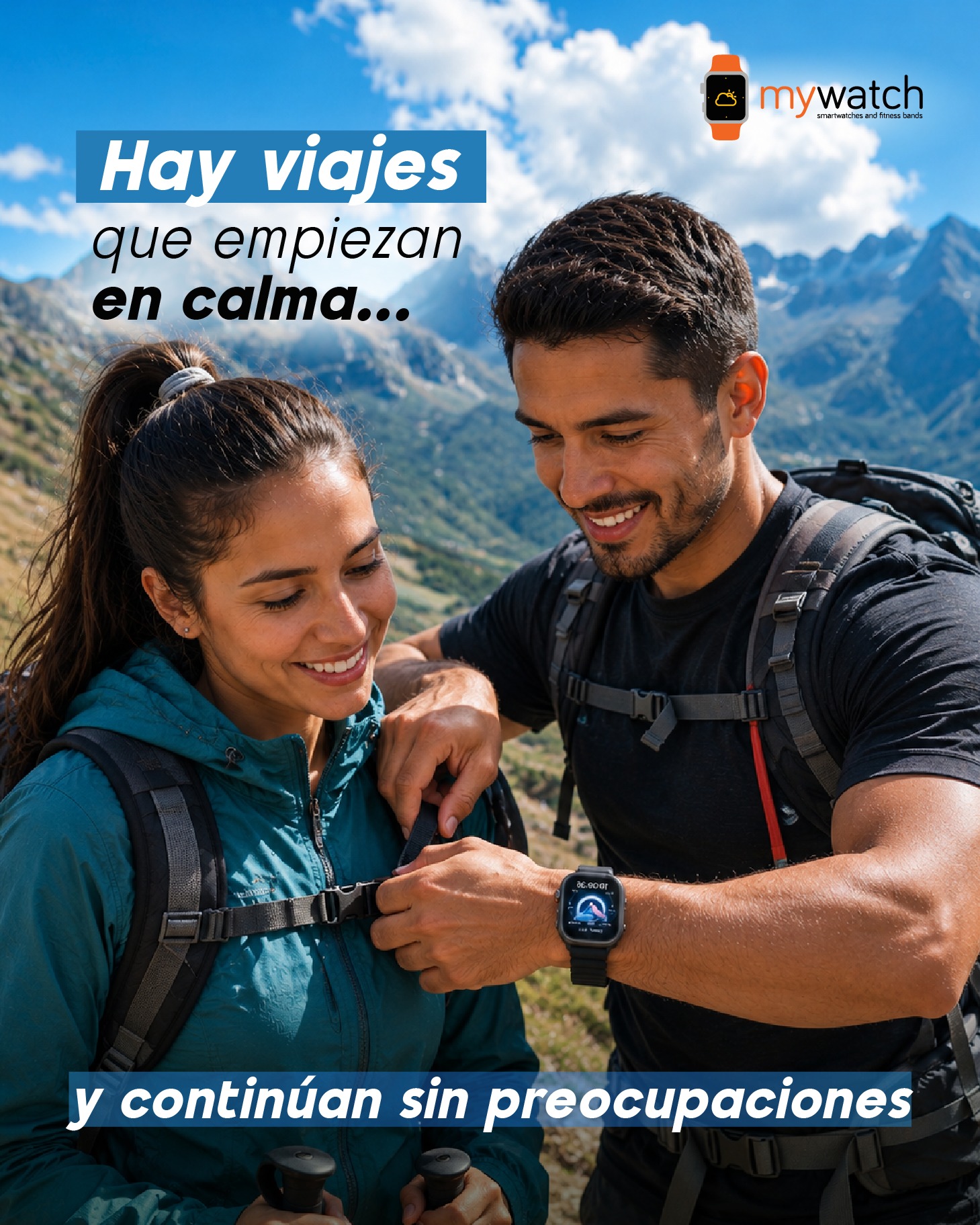 MyWatch SmartWatches & Fitness Bands Facebook ad: Tu tiempo, tus pasos, tu ritmo.