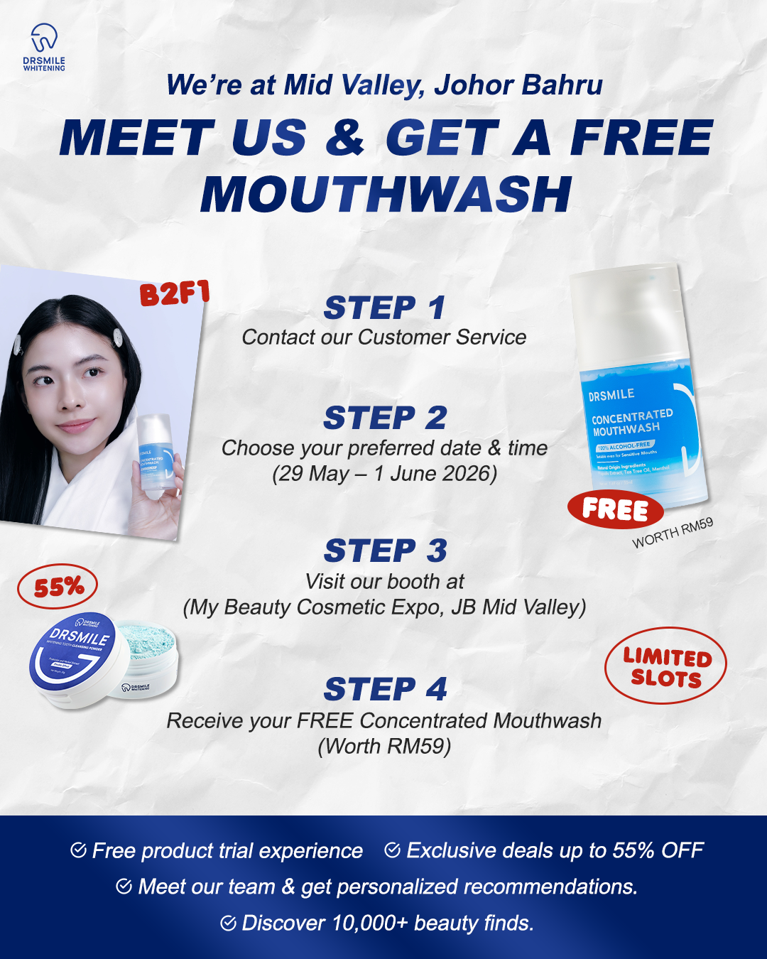 Dr Smile Whitening Facebook ad