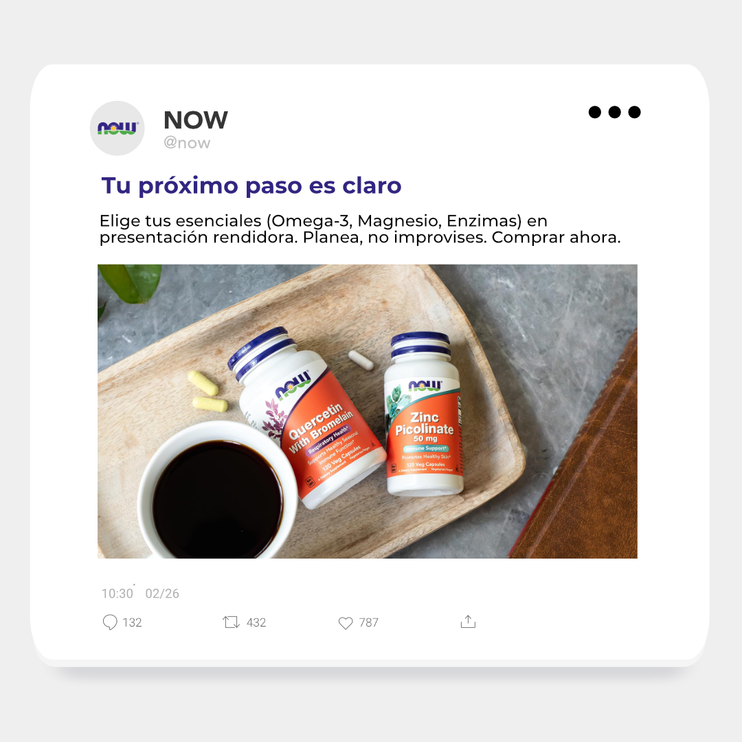 Now Foods México Facebook ad from Feb 17, 2026