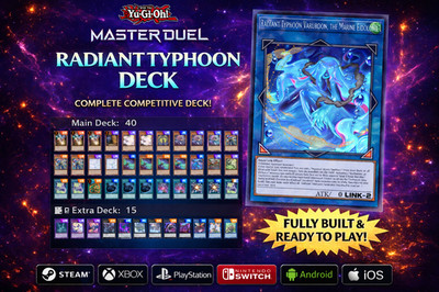 Gameshark Facebook ad: Yu-Gi-Oh Master Duel Radiant Typhoon Deck | Fast Delivery…