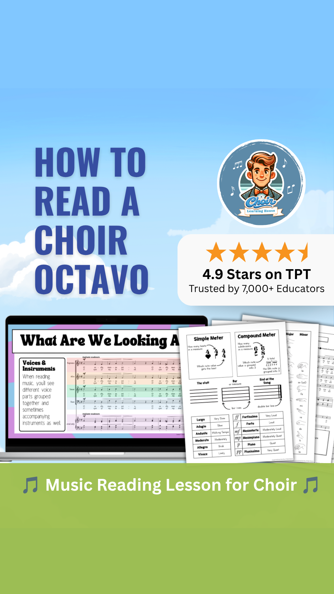 Choir Learning House Facebook ad: Teach Choir Octavo Reading Fast