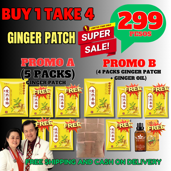 Ginger Patch Facebook ad: BUY 1 TAKE 4 FOR ONLY 299 PESOS SUPER SALE