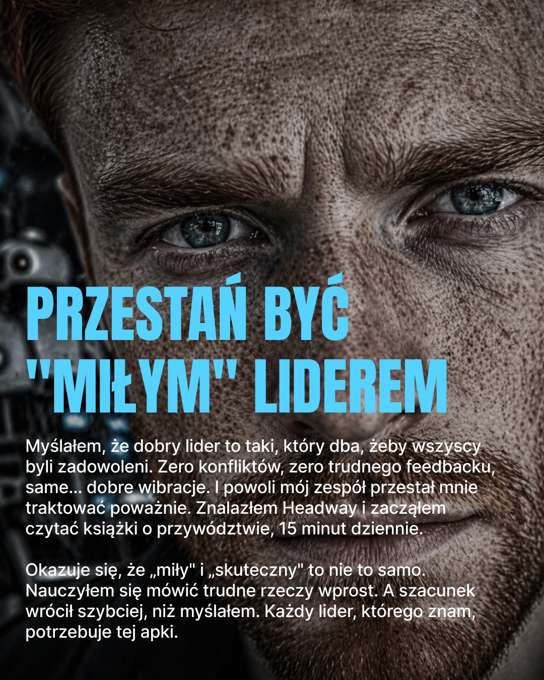 Zuzanna Wojciechowska Facebook ad: Przeciętny CEO czyta 52 książki rocznie, Headway cię tam…