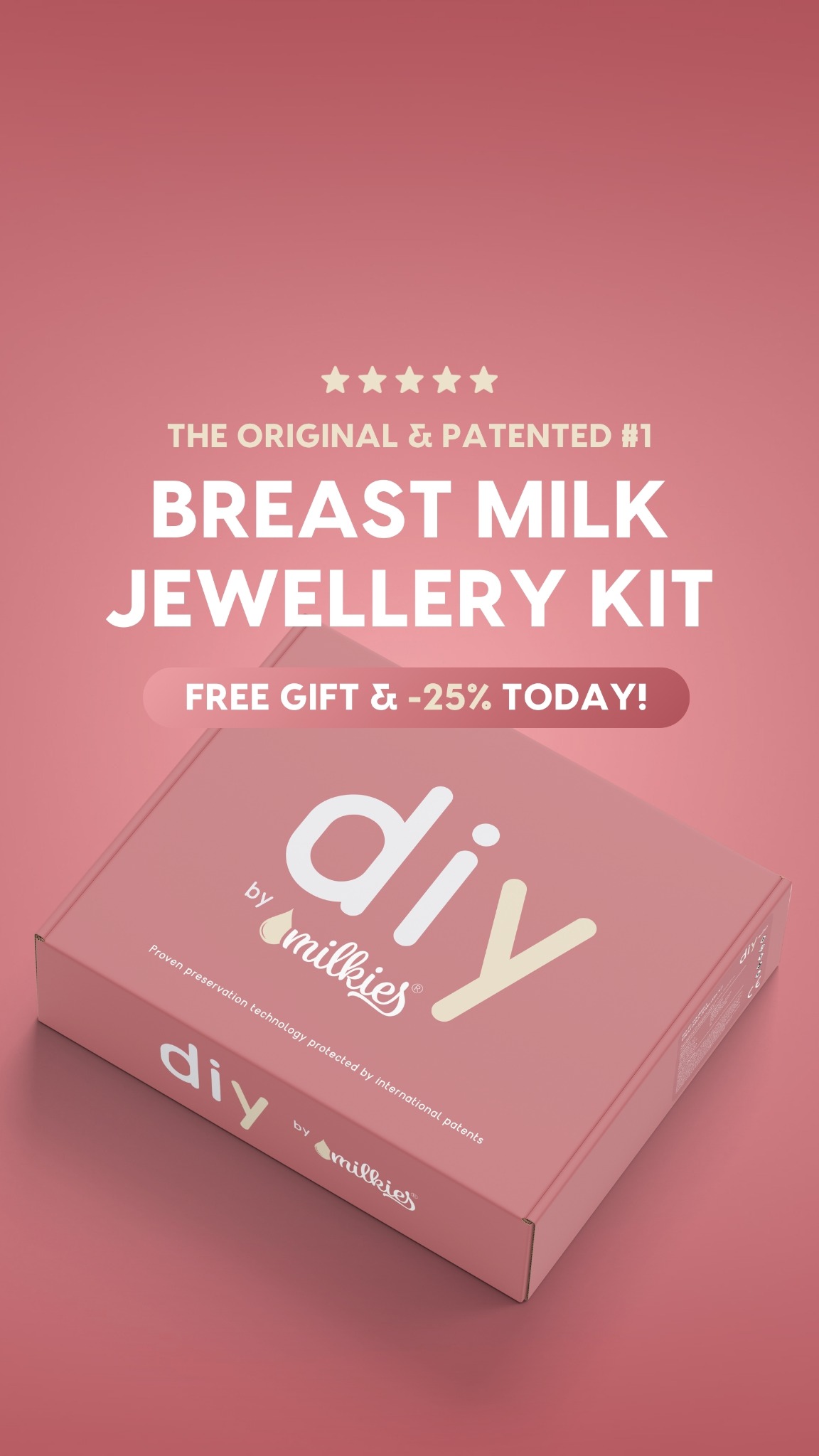 DIY by Milkies Breast Milk Jewelry Kit Facebook ad