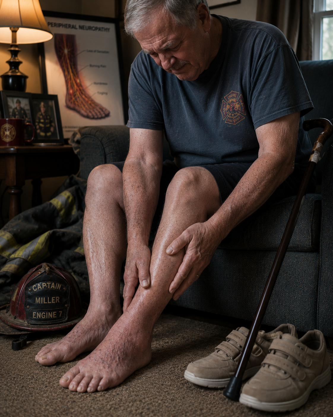 James Stanley Facebook ad: My Burning Feet Woke Me Up Again
