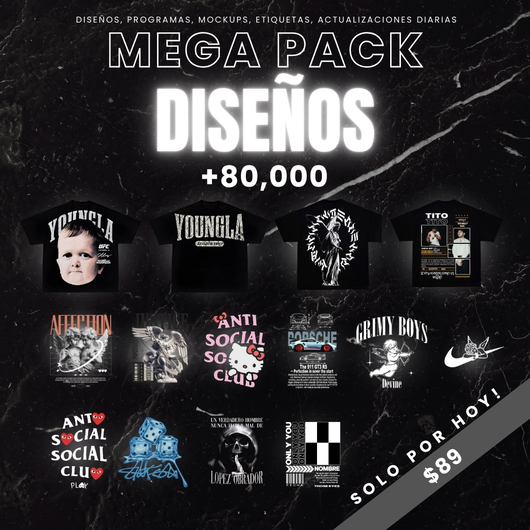 Mando Style Facebook ad: MEGA PACK DE DISEÑOS